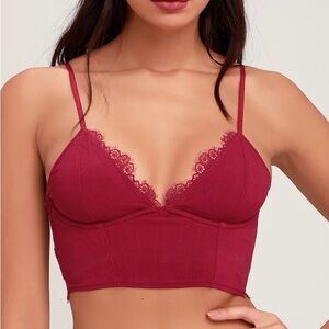 Free People Belle Ivory White Lace Brami